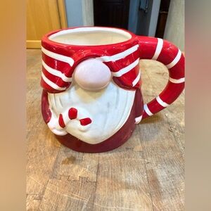Festive Holiday Red and White Gnome Santa Mug Christmas Cup Peppermint & Pine